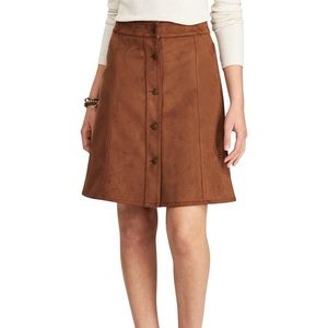 NWOT Faux Suede A-Line Skirt